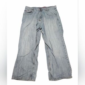 Vintage Mecca Jeans Wide Leg Grey Denim For Men Size 38/30 100% Cotton